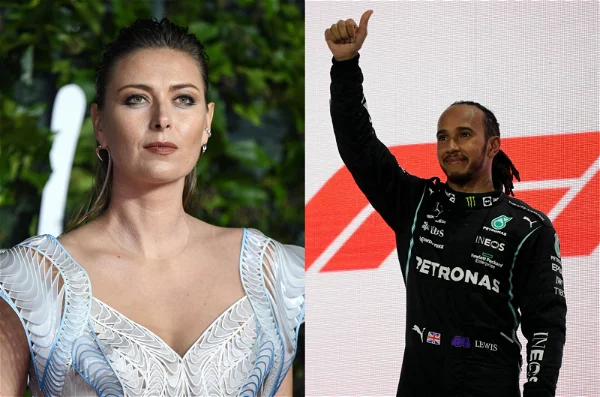 Maria Sharapova and Lewis Hamilton share warm embrace at F1 Abu Dhabi Grand Prix