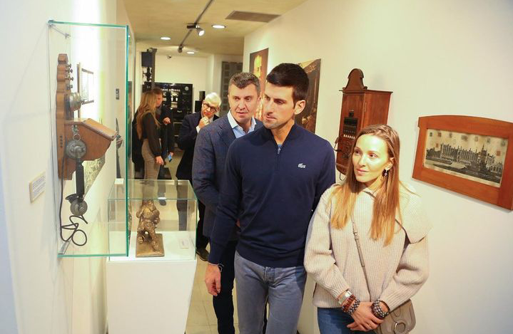 Photos Of Novak Djokovic and Wife Jelena On Museum Tour at @Posts.rs Museum in Belgrade, Serbia [PHOTOS].