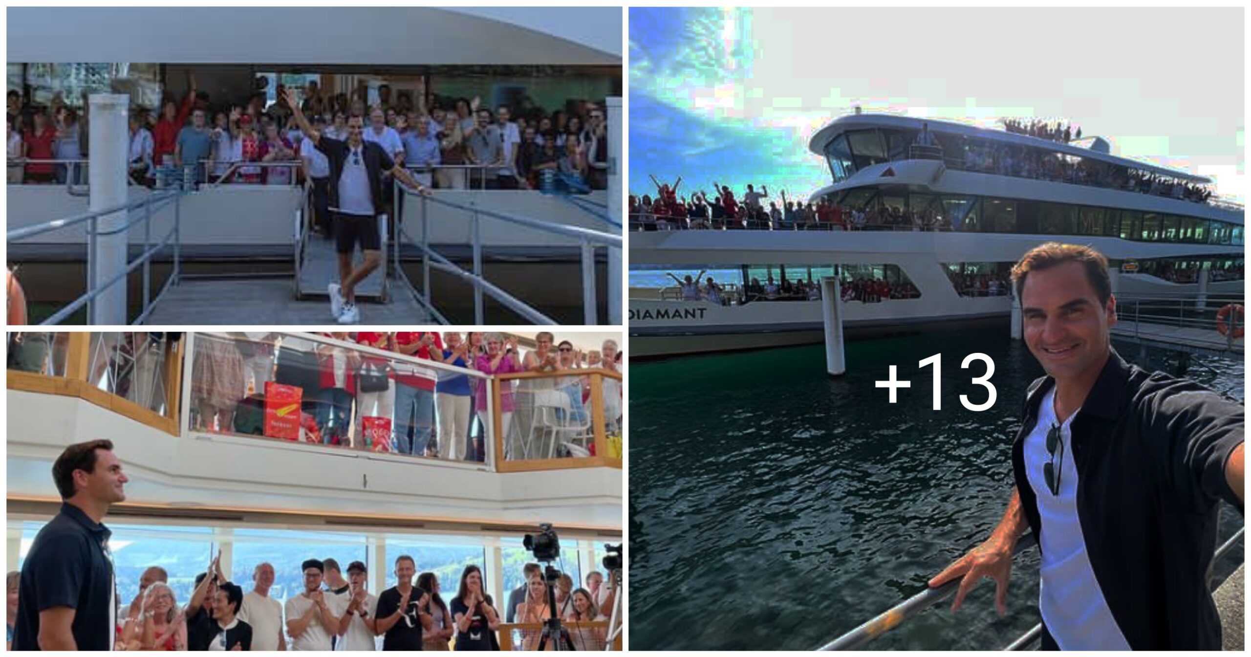 PHOTOS of Rodger Federer and the RF fanclub on lake Lucerne event.