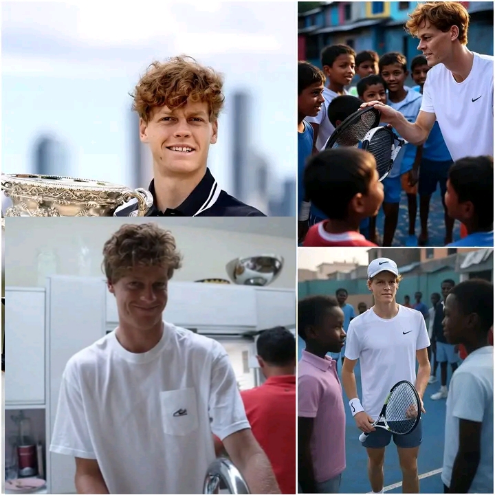 UNO SCANDALO POSITIVO NEL MONDO DEL TENNIS: JANNIK SINNER DIFFONDE AMORE E MOMENTI DI GIOIA NELLE BARACCOLE CON I BAMBINI – IL LATO NASCOSTO DEL CAMPIONE DEL MONDO